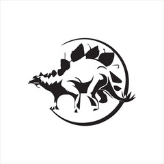  Mascara Stegosaurus Silhouette Vector Image © Humayun