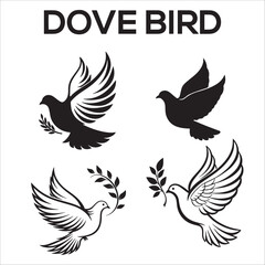 Fototapeta premium dove of peace logo design template vector