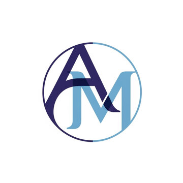 Interlocking Letters A M J Logo Design.