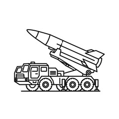 Military Missile Launcher Vehicle Illustration.