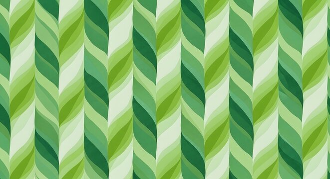 A vibrant geometric pattern with shades of green and beige creating a dynamic visual effect