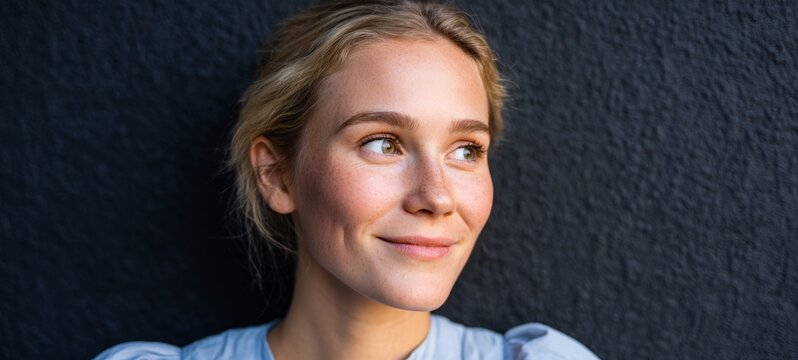 Woman posing for portrait.