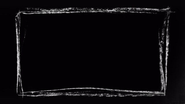 Abstract Grunge Frame Overlay with Chalkboard Texture.