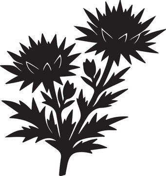 Sea Thane Flower Flower Icon &ndash; Vector Illustration
