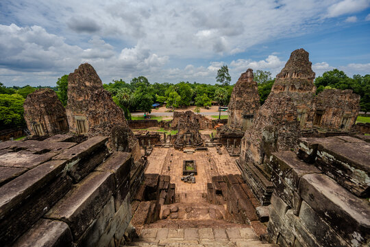 Ancient brick towers of Pre Rup temple complex