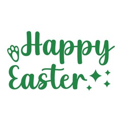 Fototapeta premium Happy Easter typography clip art design on plain white transparent isolated background for card, shirt, hoodie, sweatshirt, apparel, tag, mug, icon, poster or badge