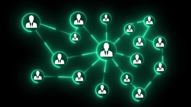 Stakeholders concept for business finance stakeholder investment management. Different stakeholders contact collaboration for company organisation. Businessman showing stakeholders icon.4k video .
