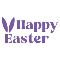 Fototapeta premium Happy Easter typography clip art design on plain white transparent isolated background for card, shirt, hoodie, sweatshirt, apparel, tag, mug, icon, poster or badge