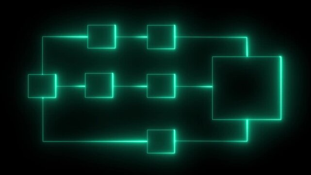 Ai tools or neon box. Multi function for Agentic AI technology motion background. Multi agent AI systems, Automate daily Tasks Smart AI solutions improve efficiency, Automate repetitive work .4k video