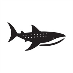 Obraz premium Whale shark abstract silhouette clip art logo design concept illustration idea