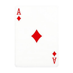 Obraz premium Ace of diamonds playing card