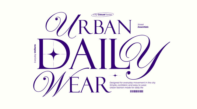 T-shirts with typographic designs. Minimalist streetwear.