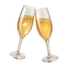 PNG Elegant sparkling champagne toast