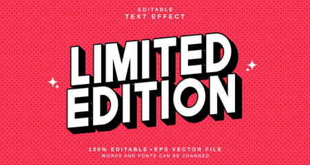 Fototapeta premium Editable text style effect - Limited Edition text style theme.