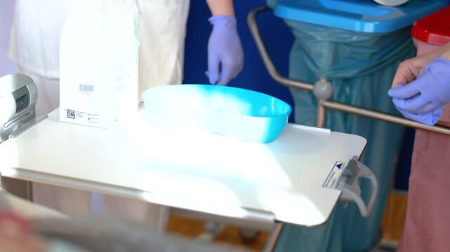Hand disinfection technique in clinical care setting following hygiene protocol for infection prevention practice