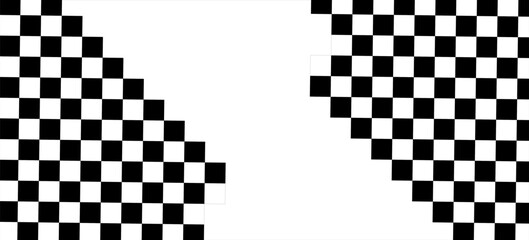 Naklejka premium Checkered flag wave on white background design for sport race championship vector illustration.