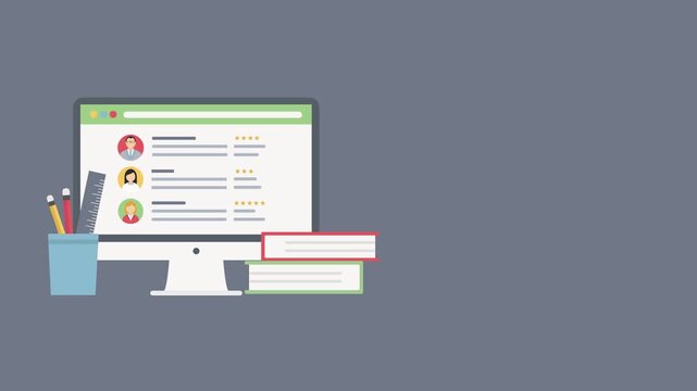 Computer Screen Showing User Profiles and Ratings people