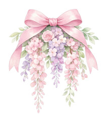 Fototapeta premium PNG Elegant floral bouquet illustration.