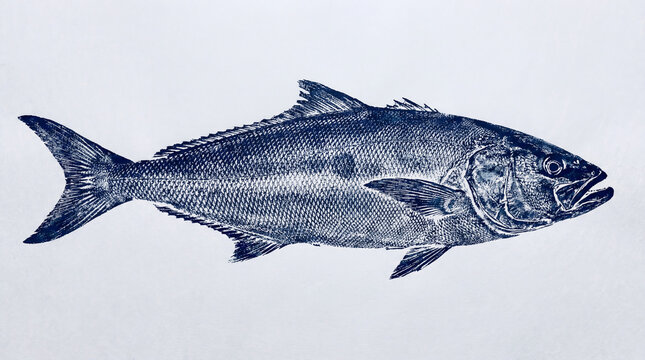 Cobia Gyotaku fishing ink print