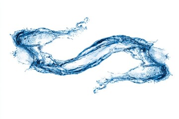 Fluid motion captures water's energy and movement. water splash concept.
