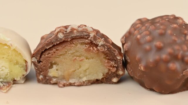 video of marzipan chocolates