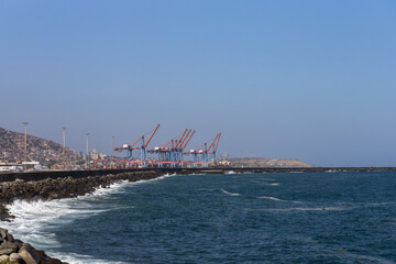 Naklejka premium Port of La Guaira on the Caribbean Coast, Venezuela