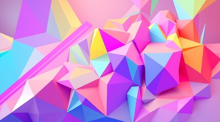 Fototapeta premium Modern Abstract 3D Vector Composition with Memphis Aesthetic