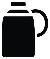 Obraz premium Vector black thermos icon