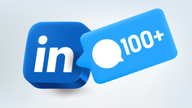 Istanbul, Turkey - March 2nd 2026 - linkedIn icon with new comments sticker