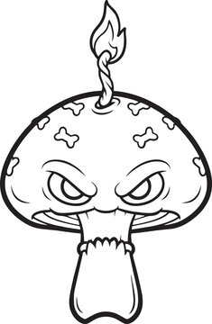 The Angry Mushroom Bomb With A Lit Fuse On Its Head