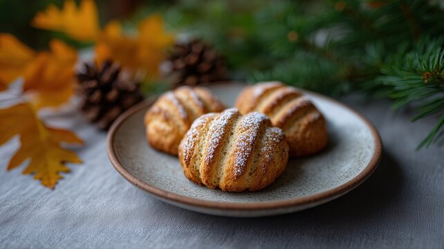 Gem&uuml;tliche Herbst-Martinstagsfeier mit Weckmann-S&uuml;&szlig;brot und Rezeptbildschirm im warmen Licht