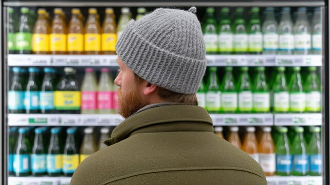 Nachts shoppen in Berlin Spaeti &ndash; Entdecken Sie farbenfrohe Getr&auml;nkeoptionen mit QR-Code-Scanning f&uuml;r Produktinformationen