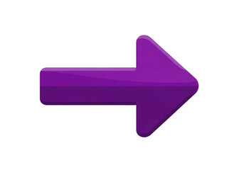 Purple arrow pointing to the right isolated on transparent background