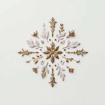 Artistic white floral symmetry ornament elegant high resolution picture