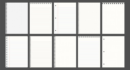 Torn paper notebook sheets collection vector element © Rawpixel.com