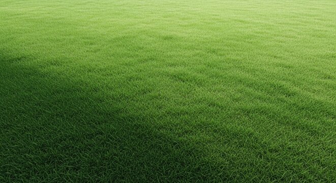 Lush green grass lawn background with natural light gradient