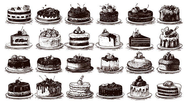 set of cakes