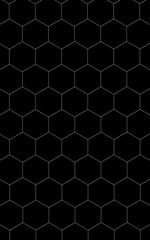 Obraz premium Black And White Hexagon Geometric Pattern Seamless Vector Illustration Modern Honeycomb Texture Design on a Clean Background.