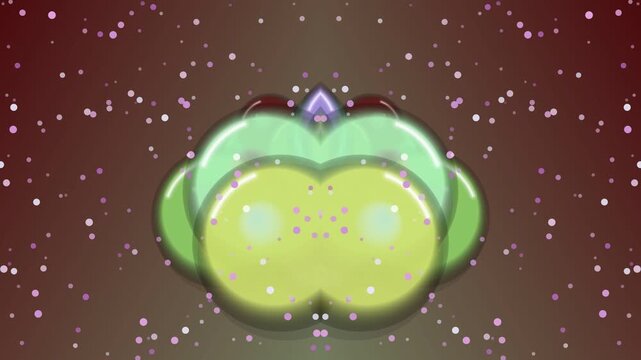 green apple with water drops