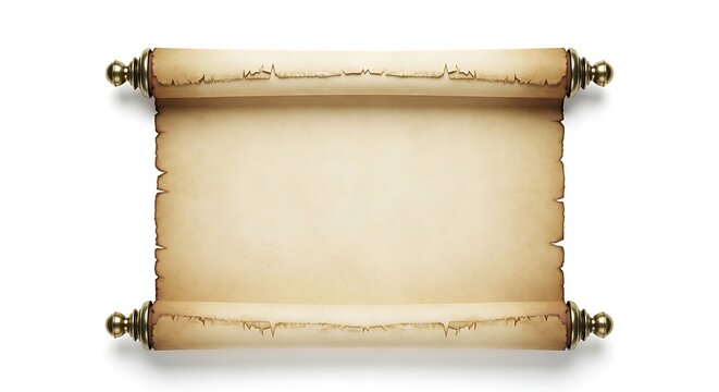 old paper scroll with wax seal