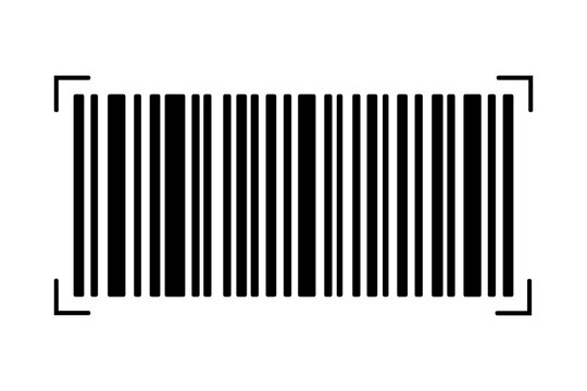 AI Barcode Scanner Icon for Retail POS, Inventory Tracking & Smart Checkout System (Black Vector)