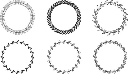 Obraz premium set of round decorative frames