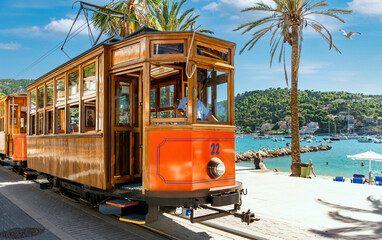 Tram at Port Sóller beach - 3931