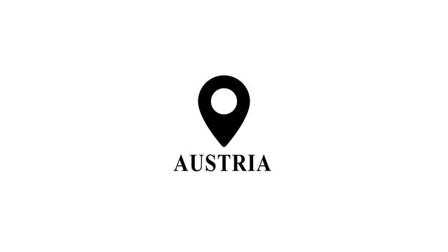 Map Pin Austria Location Marker geographic map symbol navigation