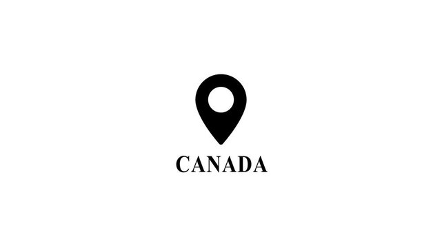 Canada Location Map Pin Black and White location black and white minimalist geography travel