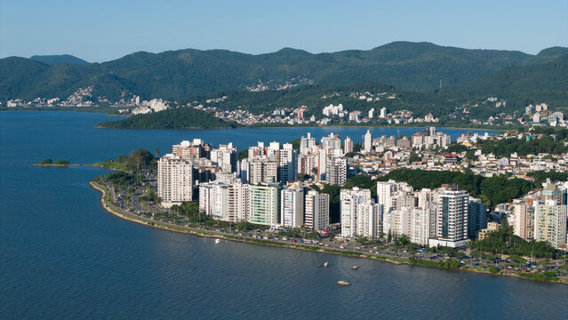 Florian&oacute;polis, Santa Catarina, Brasil. Vista a&eacute;rea da cidade de Florian&oacute;polis. 