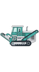 Naklejka premium Modern Heavy Construction Machinery For Urban Development And Infrastructure Projects