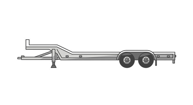 Modern Utility Trailer For Transporting Equipment And Vehicles
