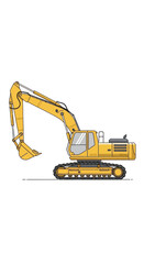 Modern Yellow Excavator Machine Ready For Heavy Duty Construction Tasks