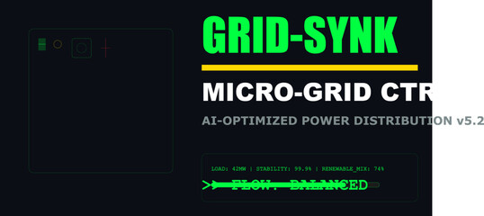 Obraz premium Advanced Digital Interface for AI-Optimized Smart Grid Energy Distribution and Sustainable Renewable Power Control